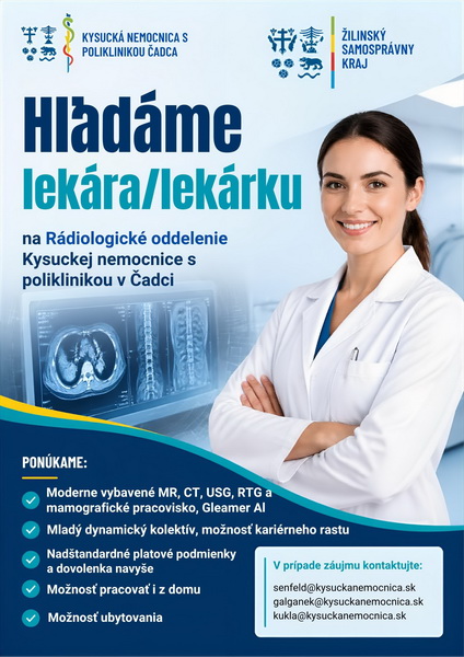 RTG hladame lekarov